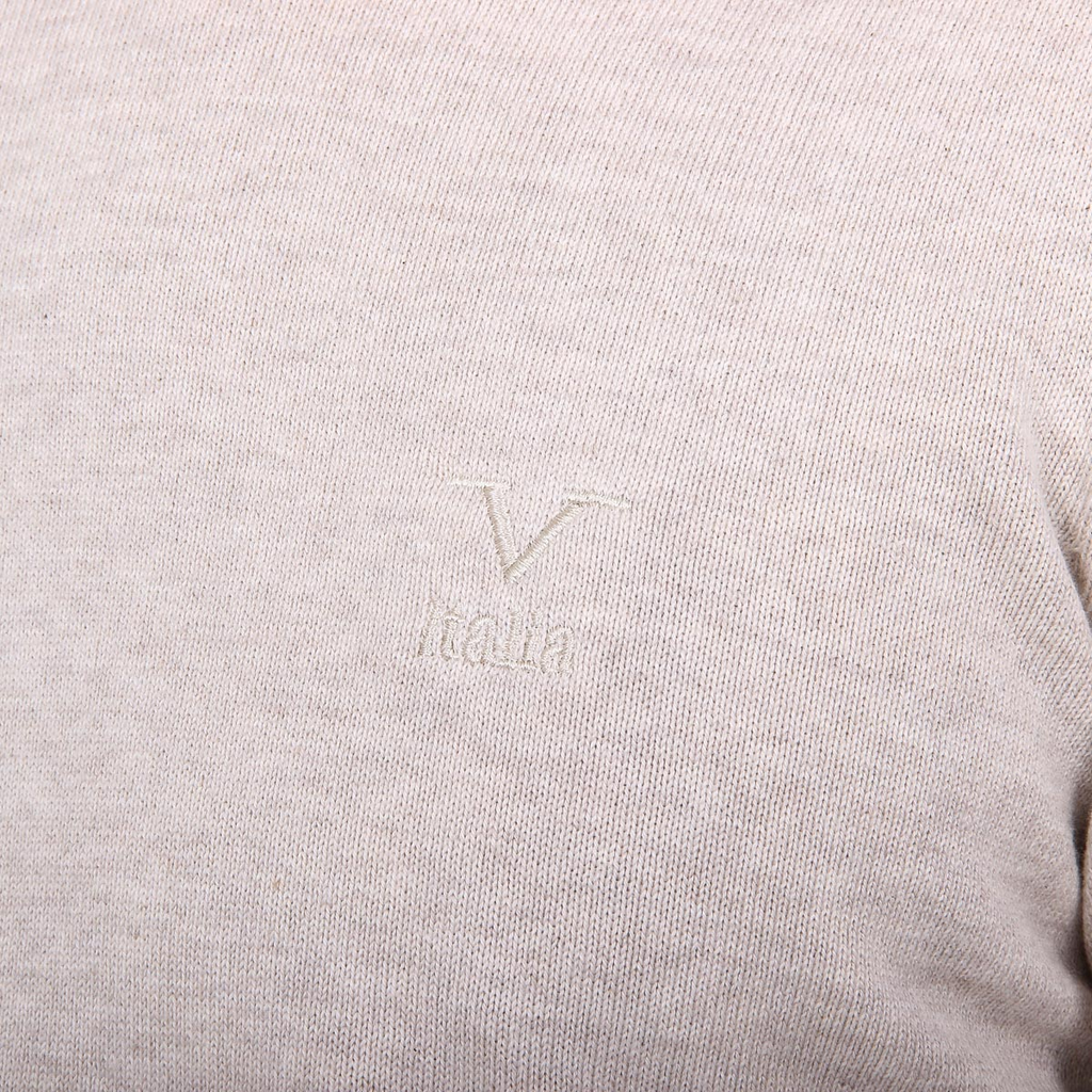 Suéter V 1969 Italia para hombre, manga larga, cuello redondo