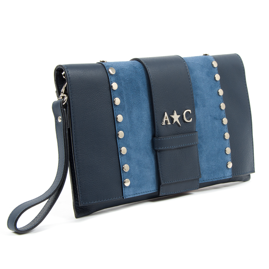 Bolso de mano Andrew Charles para mujer azul CORY