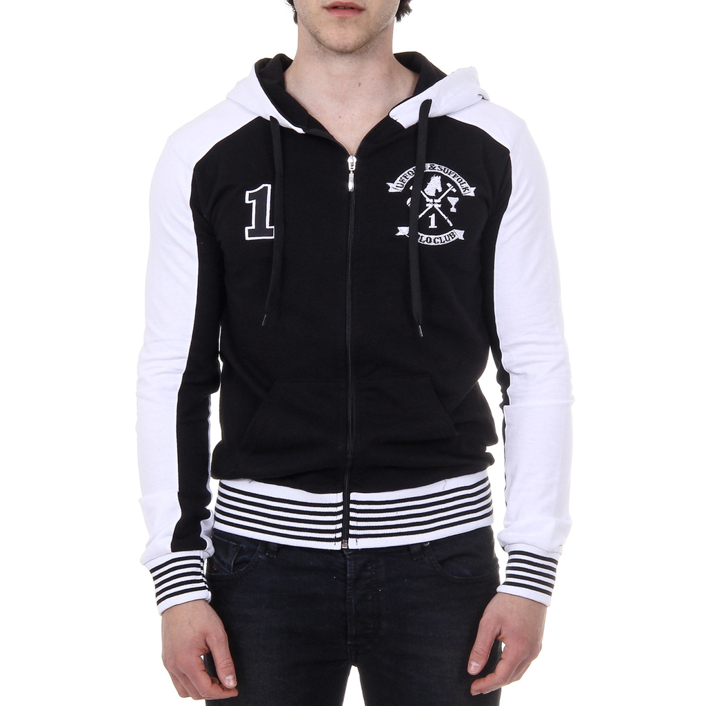Sudadera con capucha y cremallera de manga larga para hombre del Ufford & Suffolk Polo Club