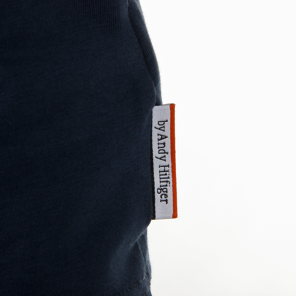 Camiseta Andrew Charles para hombre, manga corta, cuello en V, azul, KENAN
