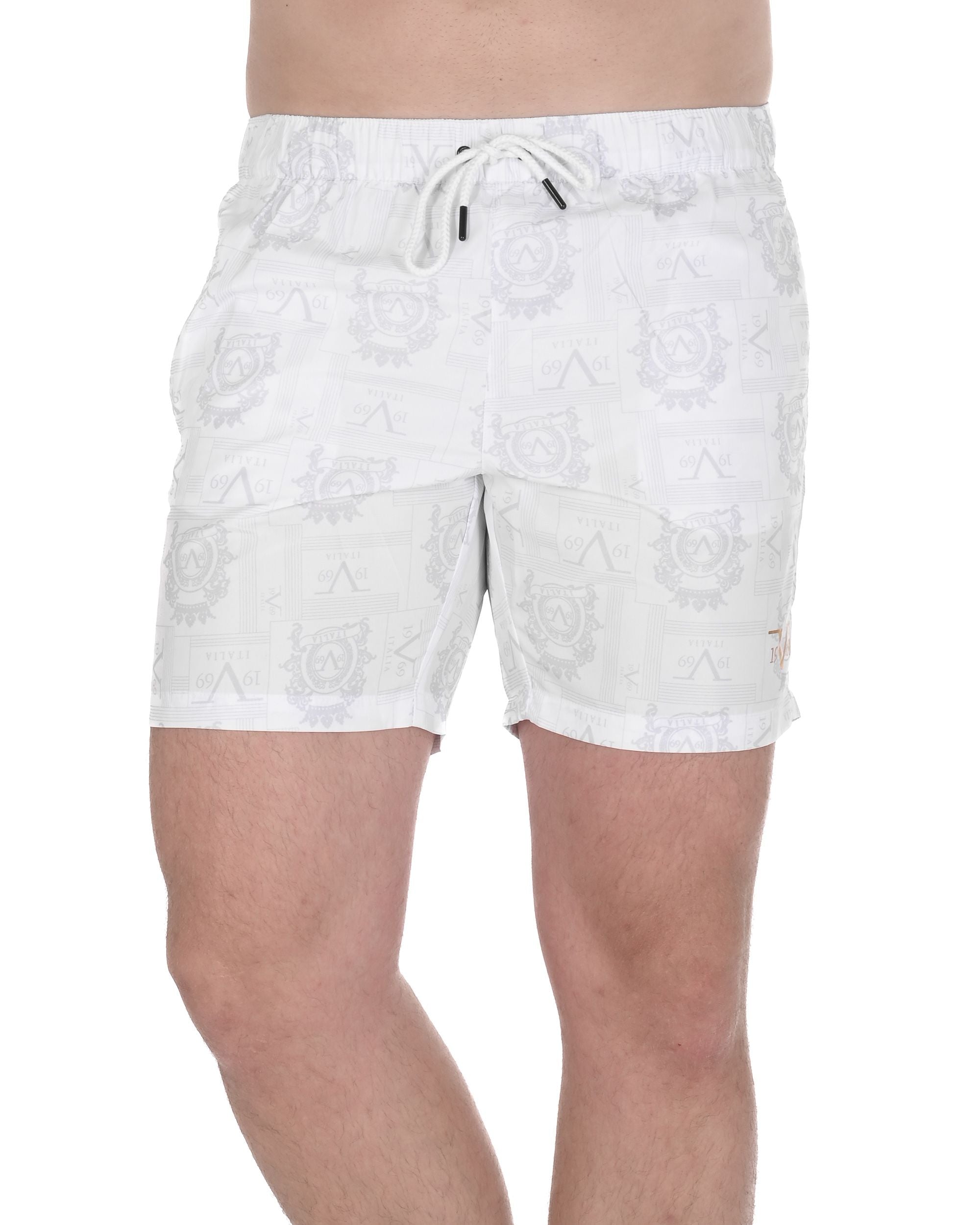 19V69 Italia Mens Swimwear Trunk VSC1MBM10 WHITE