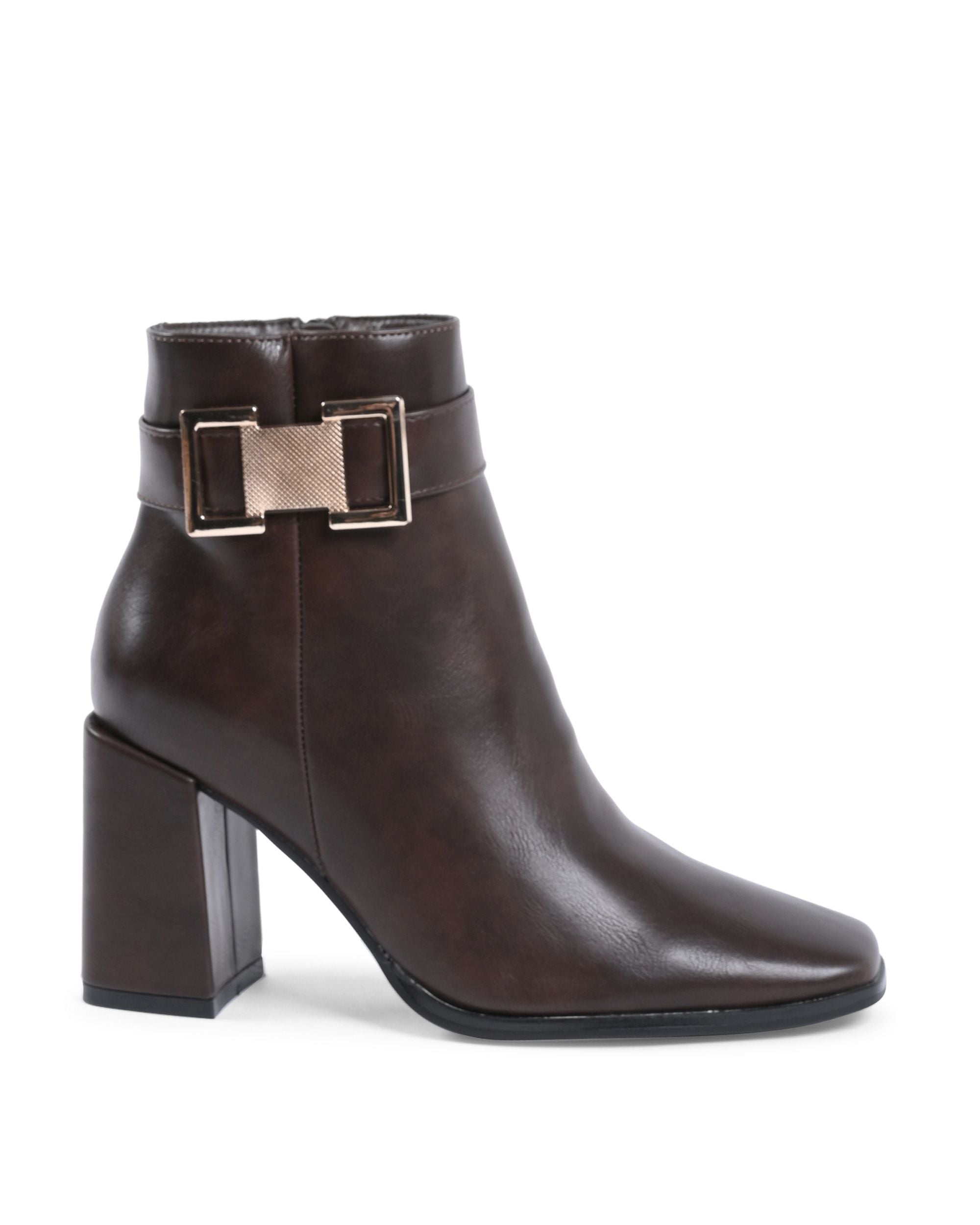 19V69 Italia Botines para mujer Marrón X726 MARRONE