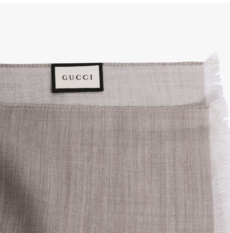 Bufanda Gucci para hombre 70x200 beige