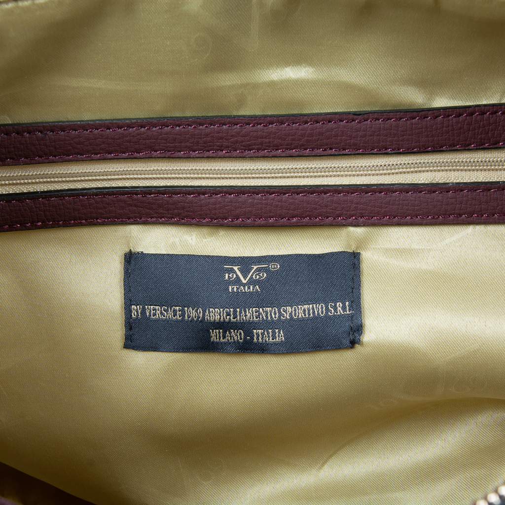 V 1969 Italia Bolso de mano para mujer Burdeos SOPHIA
