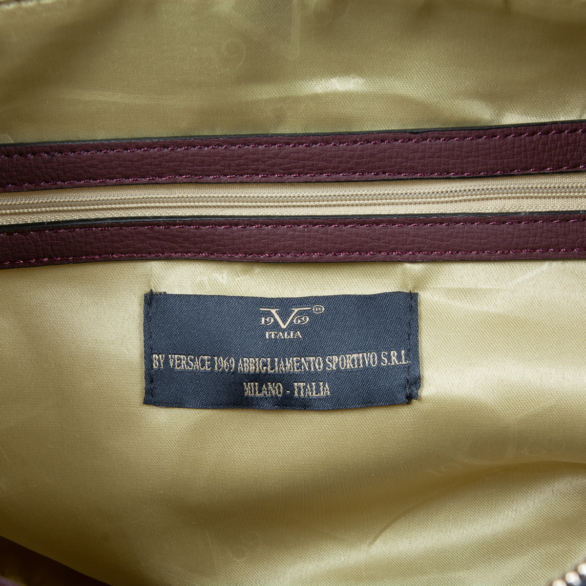 V 1969 Italia Bolso de mano para mujer Burdeos SOPHIA