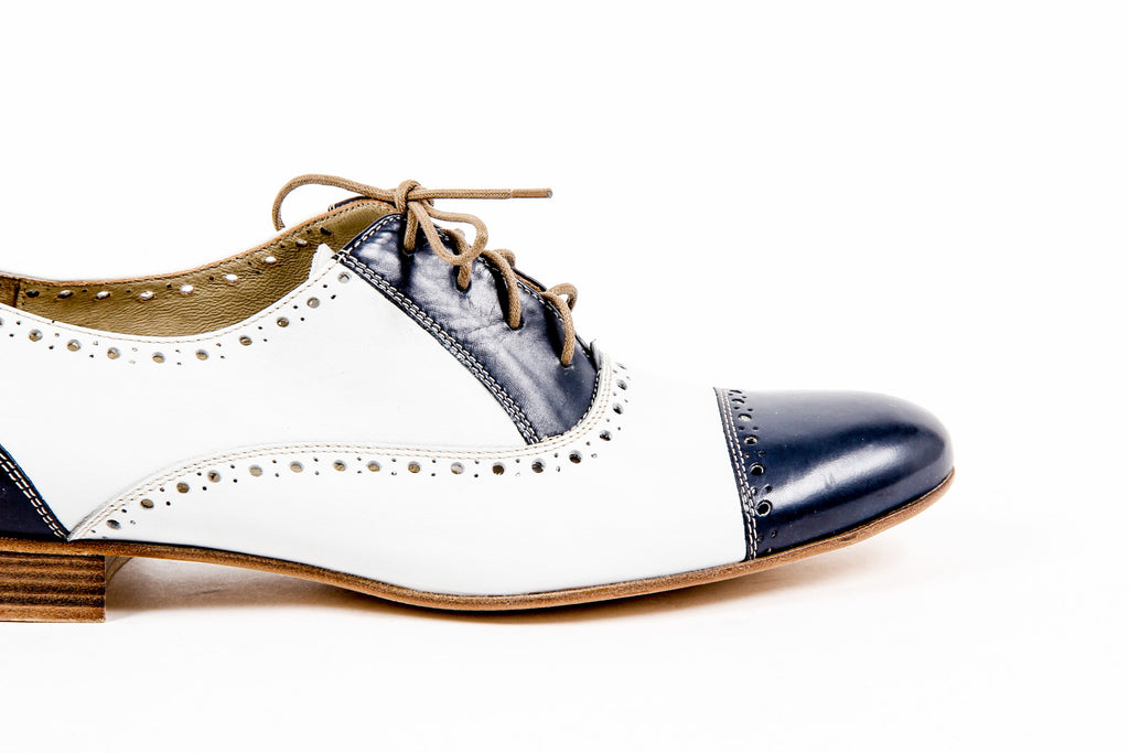 Kiton Brogue Mujer D35803 VINAP BLEU PRESTIGE BIANCO