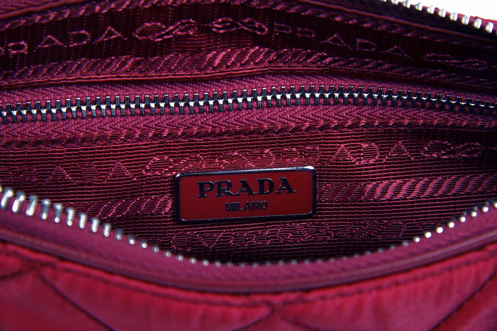 Prada Bolso clutch BT1026 Ibisco Impuntu Tessuto
