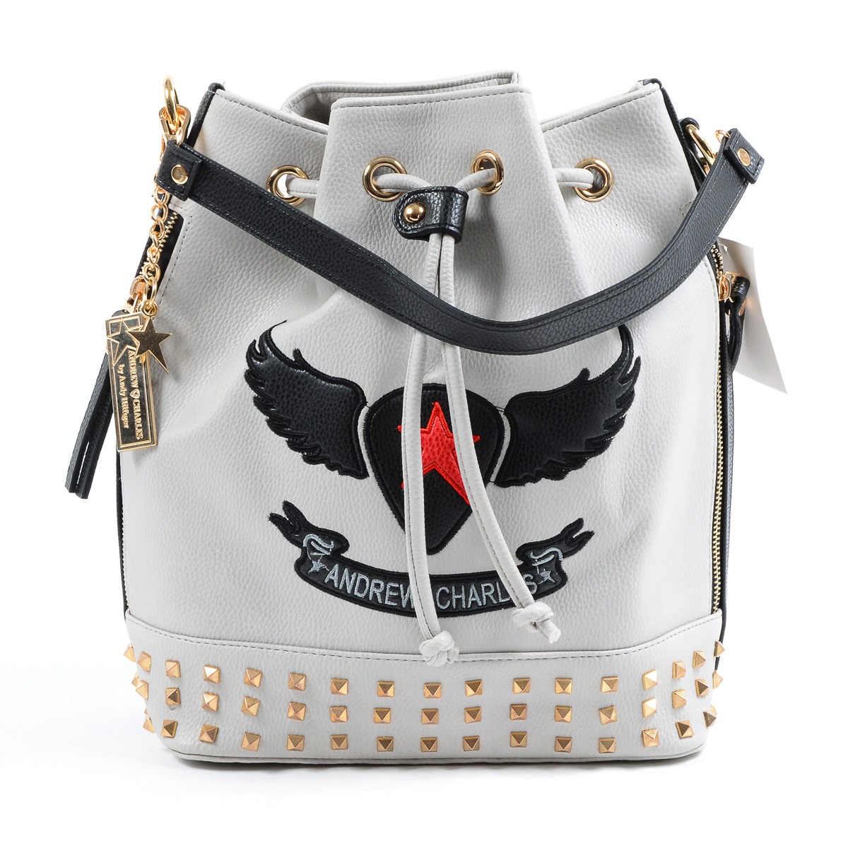 Bolso de mano Andrew Charles para mujer, gris claro, REBECCA