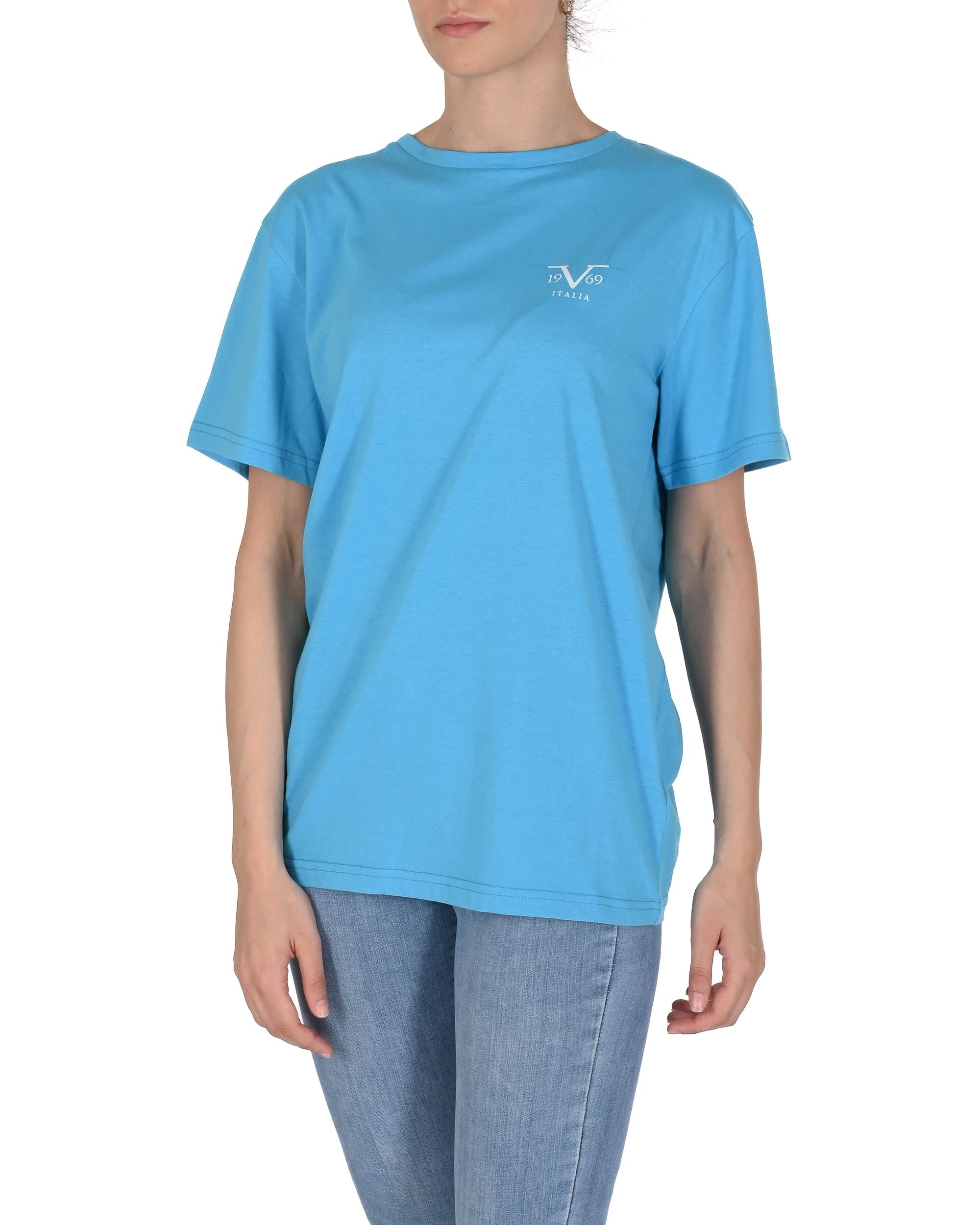 19V69 Italia Womens Basic T-Shirt VSC1WTS01 AZURE