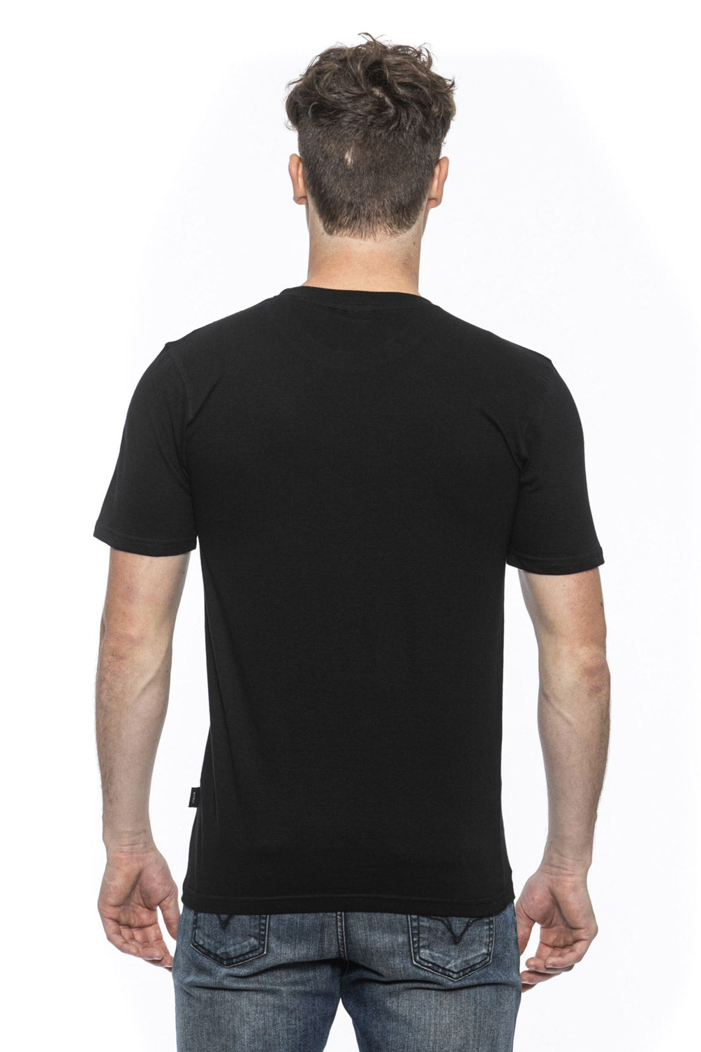 Camiseta negra para hombre 19V69 Italia MIKE BLACK