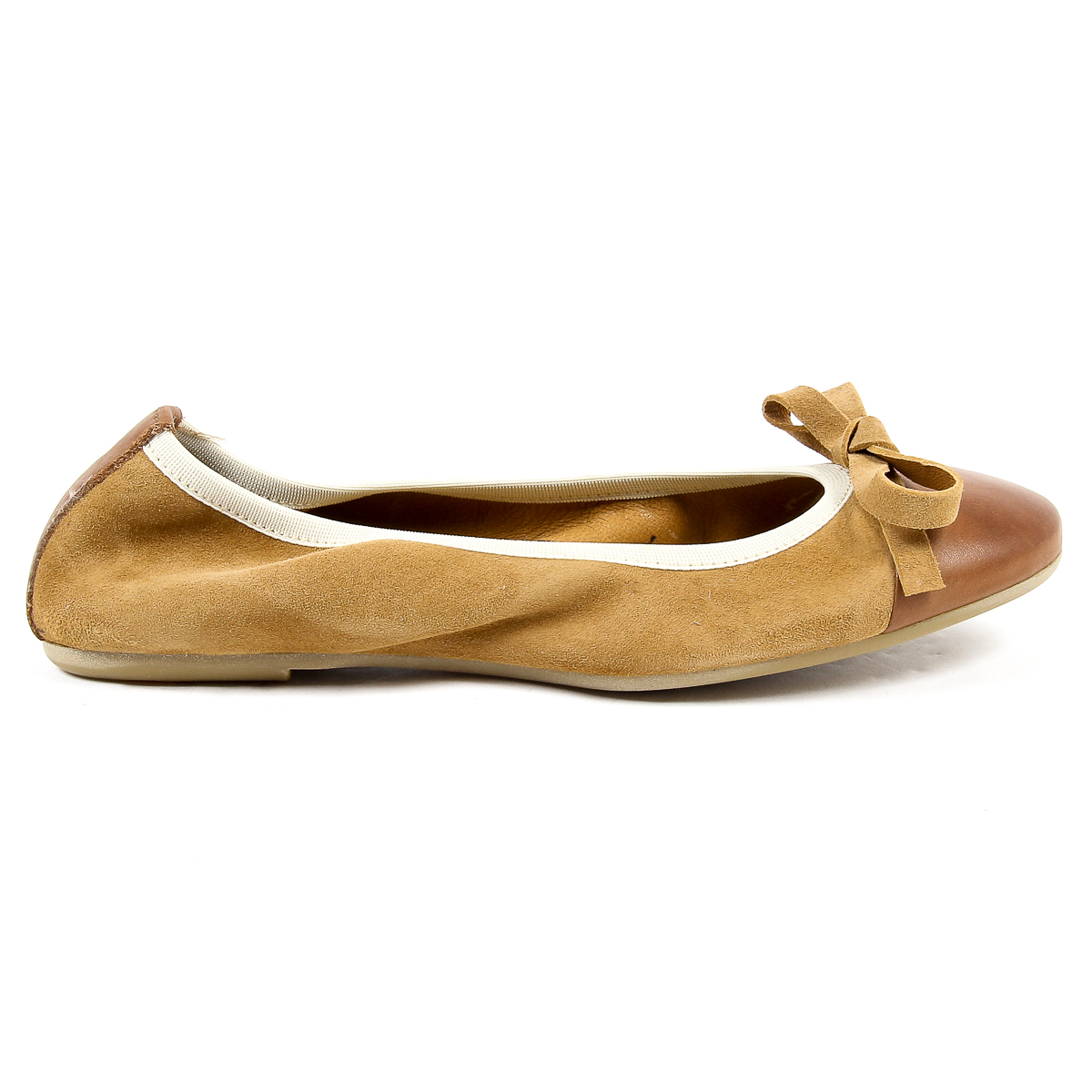 V 1969 Italia Womens Soft Ballerina Brown PAMELA