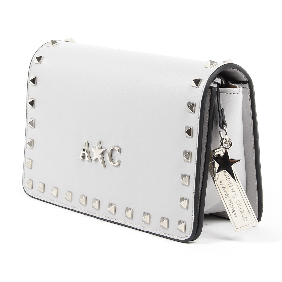 Bolso de mano para mujer Andrew Charles gris claro PAIGE