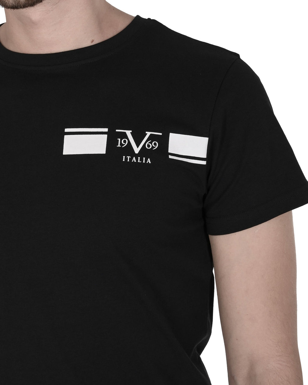 Camiseta 19V69 Italia para hombre VSC1MTS05 NEGRA