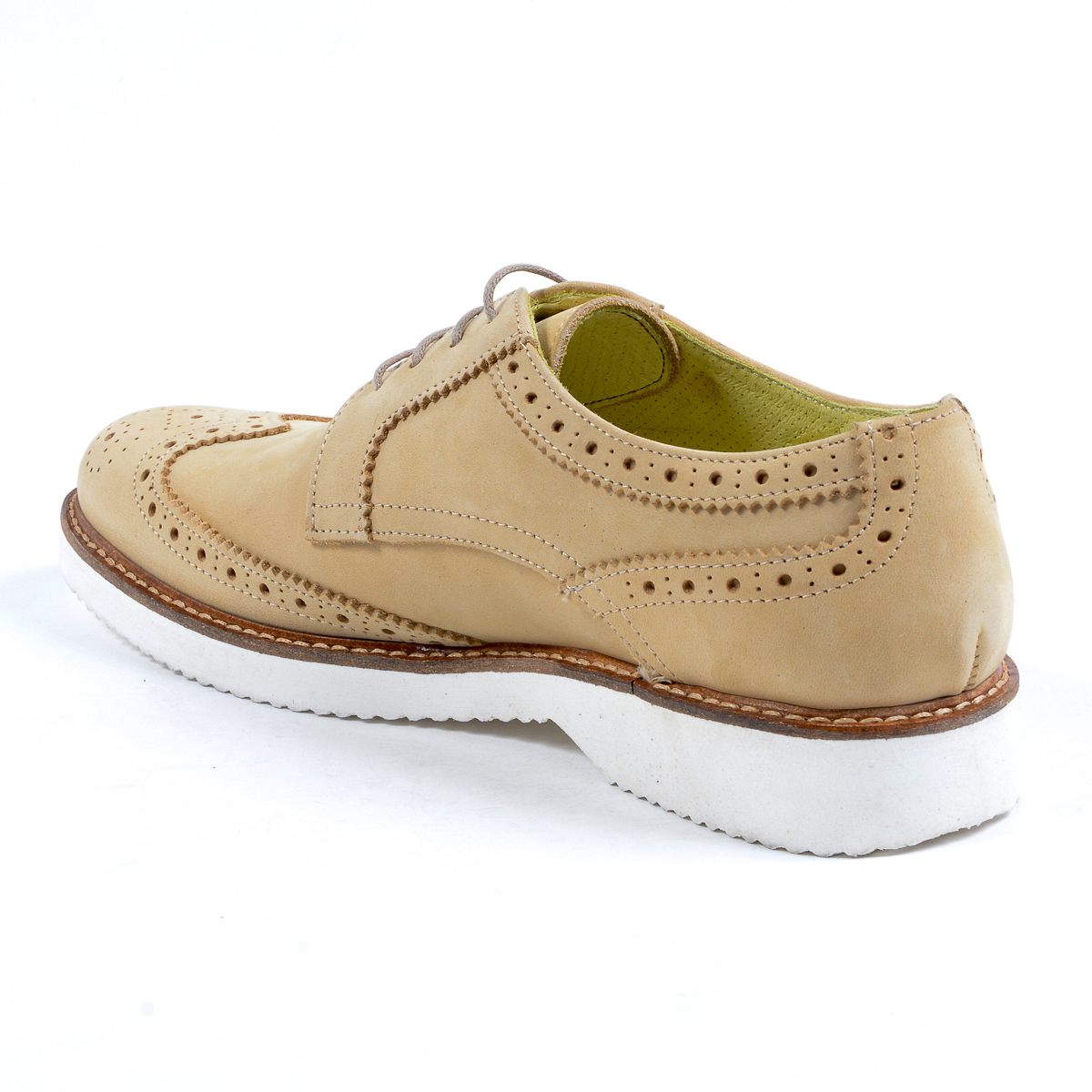 V 1969 Italia Zapatos Oxford Brogue para hombre Beige PEDRO