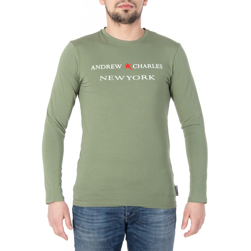 Camiseta de manga larga para hombre Andrew Charles By Andy Hilfiger TS160 031002 SELMA GREEN 003
