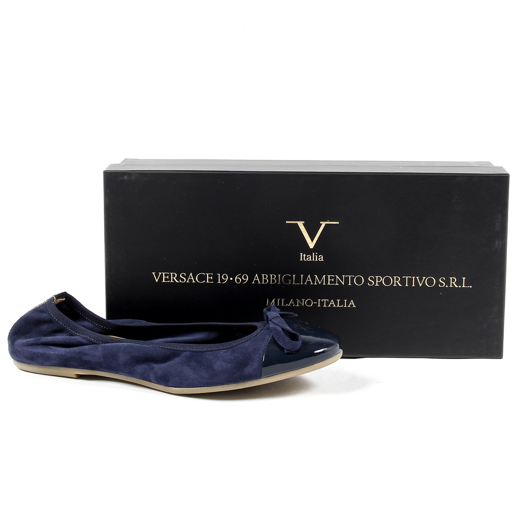 V 1969 Italia Womens Soft Ballerina Blue PAMELA