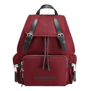 Mochila de nailon Burberry burdeos