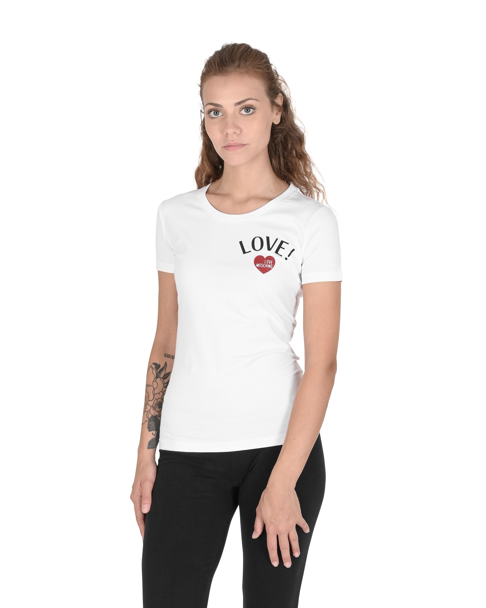 Camiseta Love Moschino para mujer W 4 H19 12 E 1951 A00 BLANCO ÓPTICO
