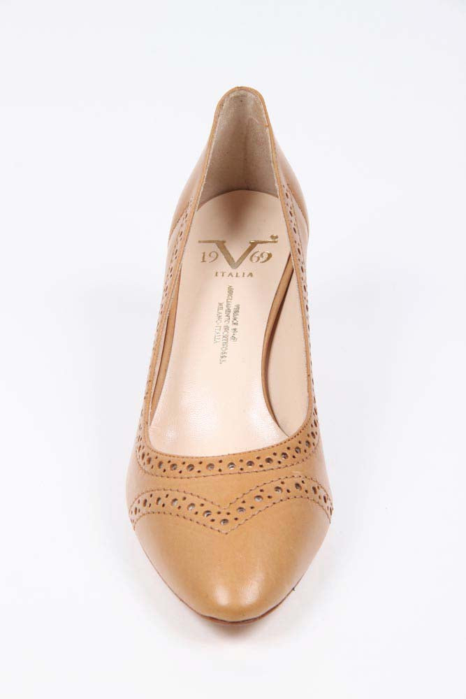 V 1969 Italia - Zapatos de tacón bajo para mujer 5632-LAU55 PE JOLLYCG NAPPA JOLLY COGNAC