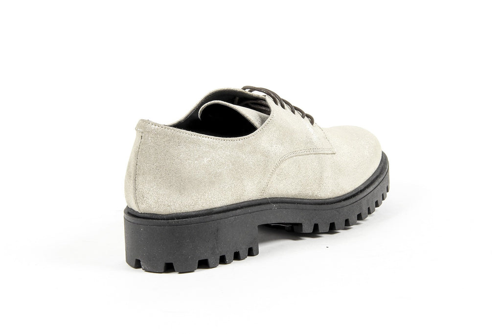 Zapato con cordones para mujer V 1969 Italia C01 LAMINATO ARGENTO