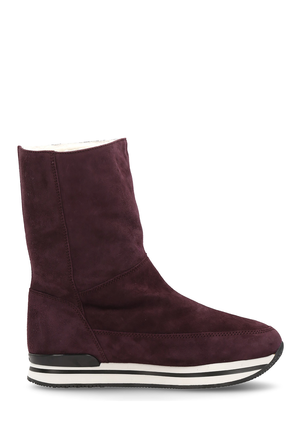 Bota alta Hogan para mujer, color burdeos, HXW2410O720CCR0L812