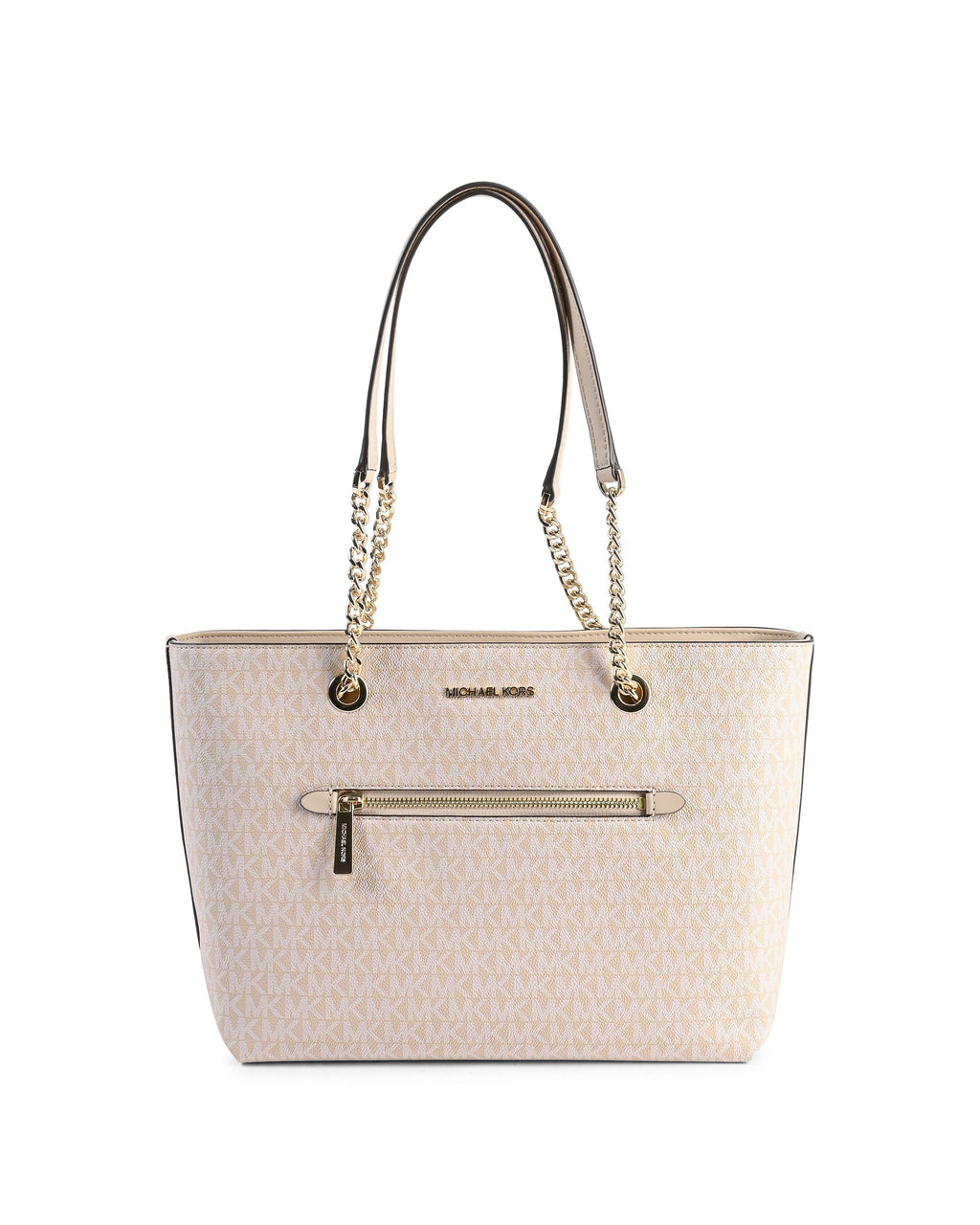 Bolso tote mediano con cadena y cremallera delantera de Michael Kors 35R3GTTT2V BUFF