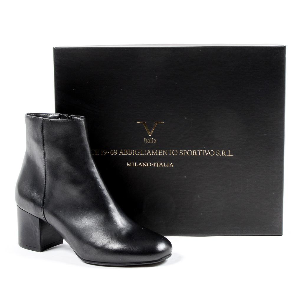 V 1969 Italia - Botines de tacón para mujer, color negro MAD
