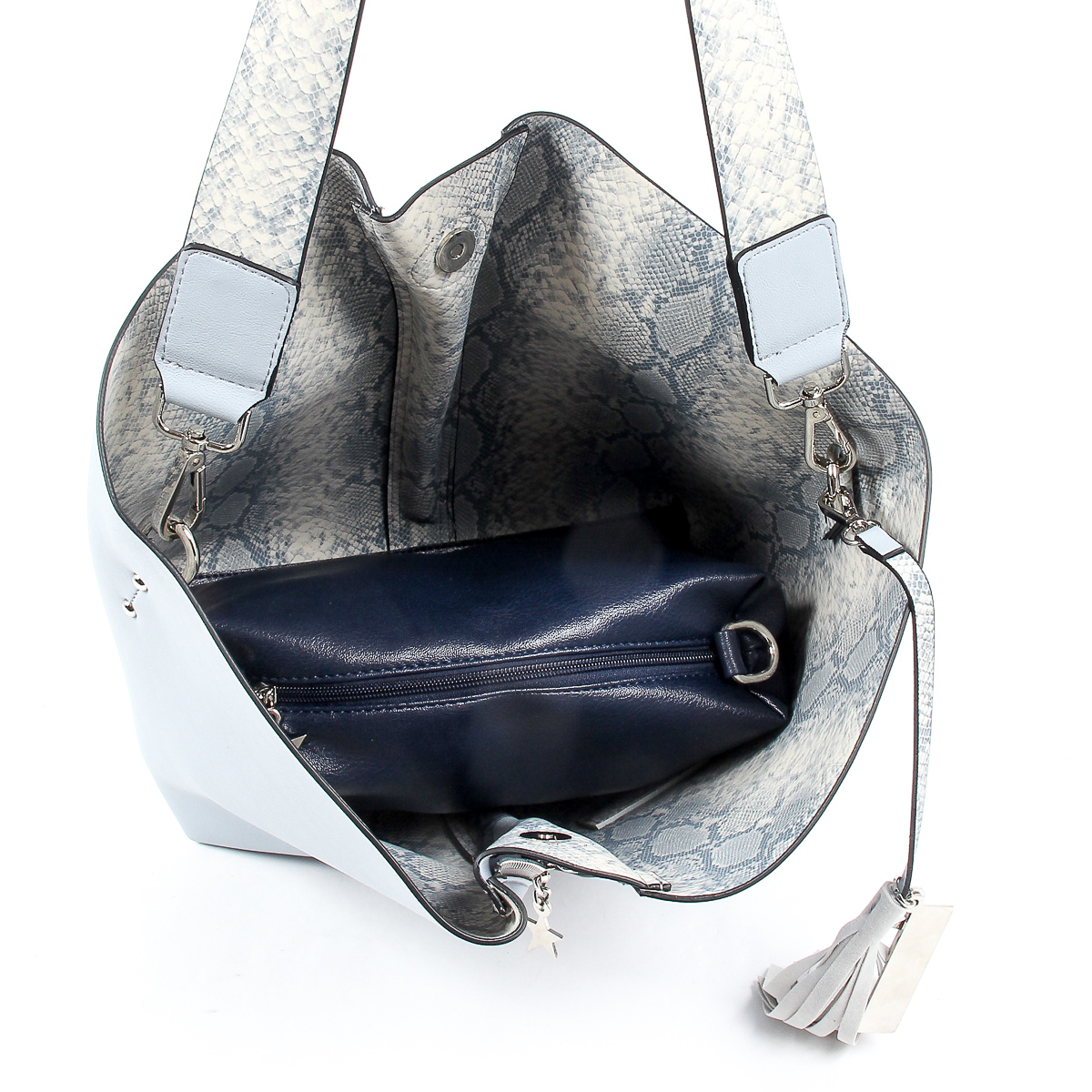 Andrew Charles Womens Handbag Light Blue JANE