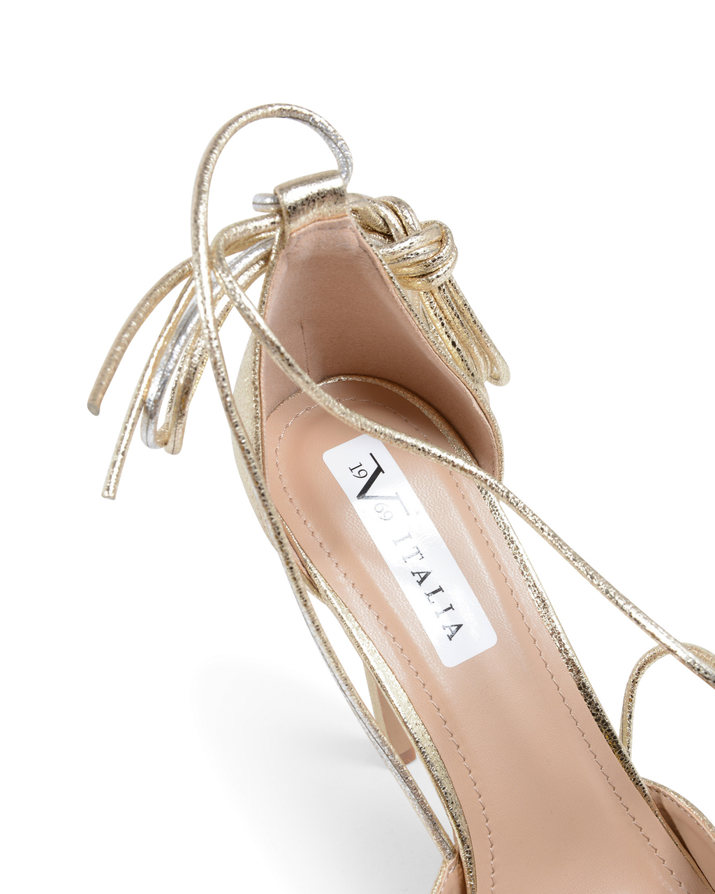 19V69 Italia - Zapatos de salón con tira al tobillo para mujer, dorados, V81857 GOLD