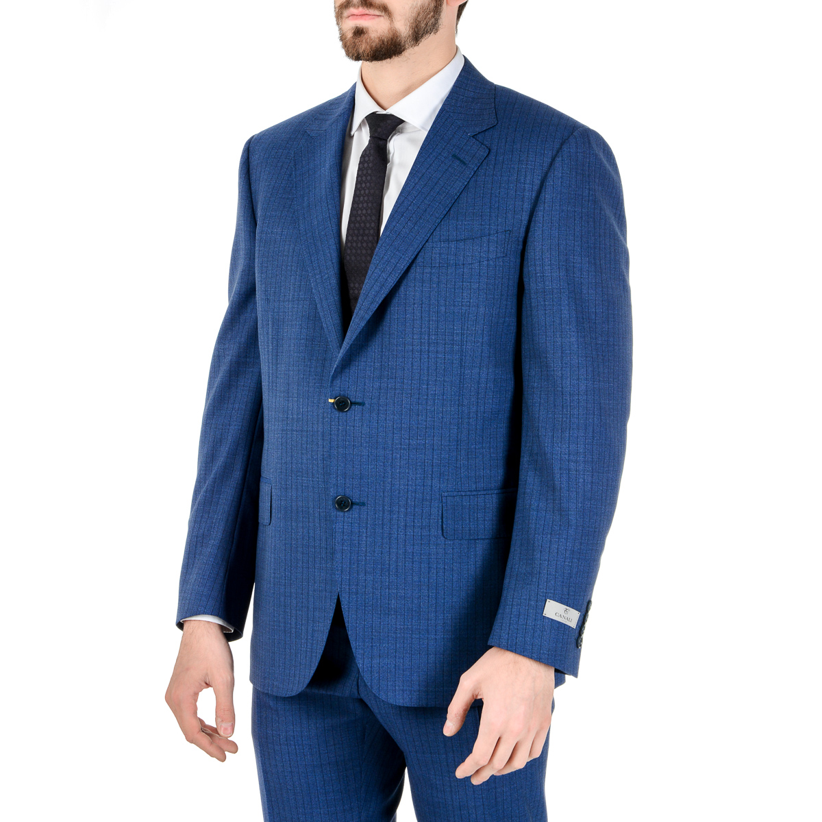 Canali Mens Suit Long Sleeves Blue