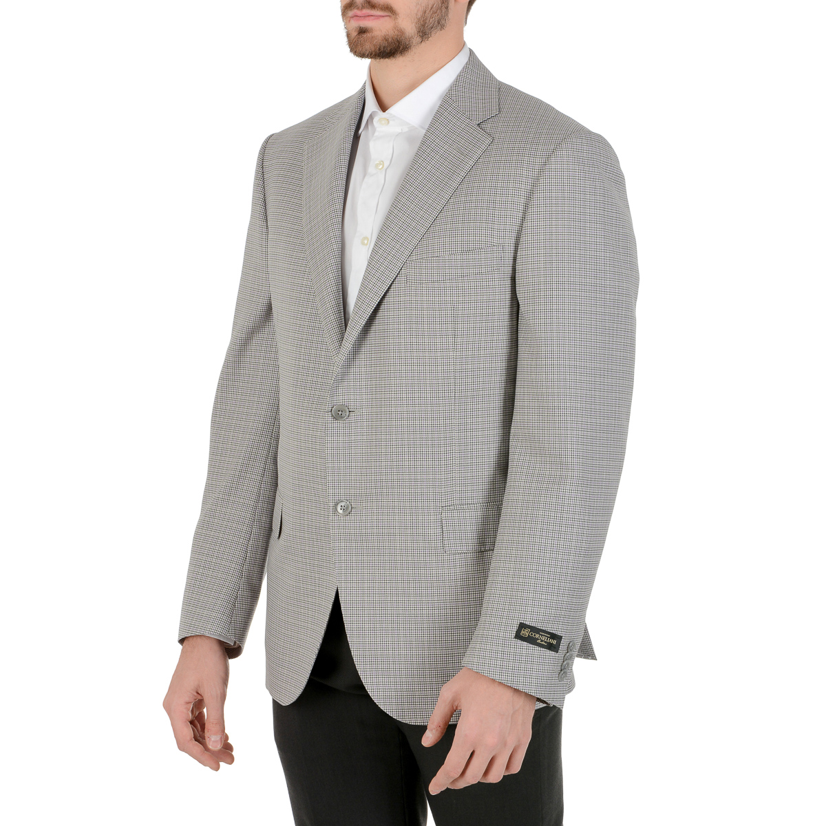 Corneliani Mens Jacket Long Sleeves Light Grey