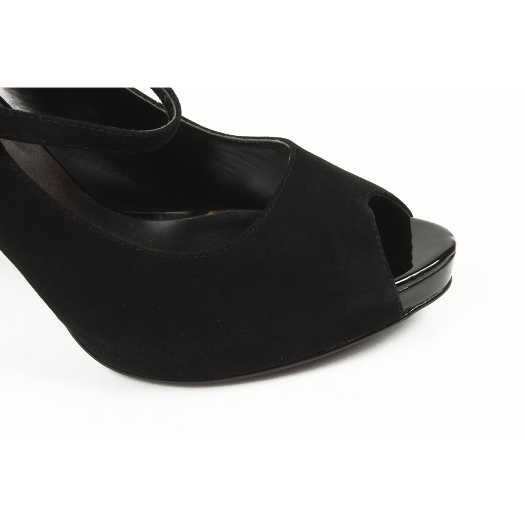Zapatos de salón Nine West para mujer con punta abierta NWLUMINOUS BLACK BLK