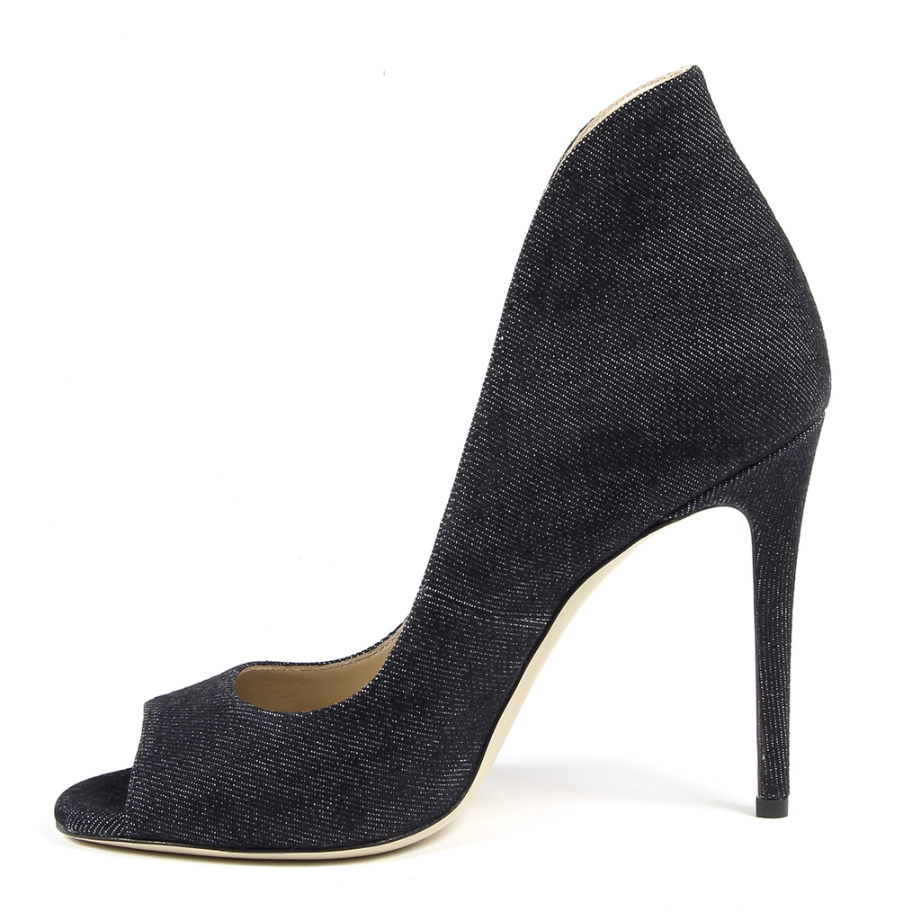 V 1969 Italia Womens Pump Open Toe Black STELLA