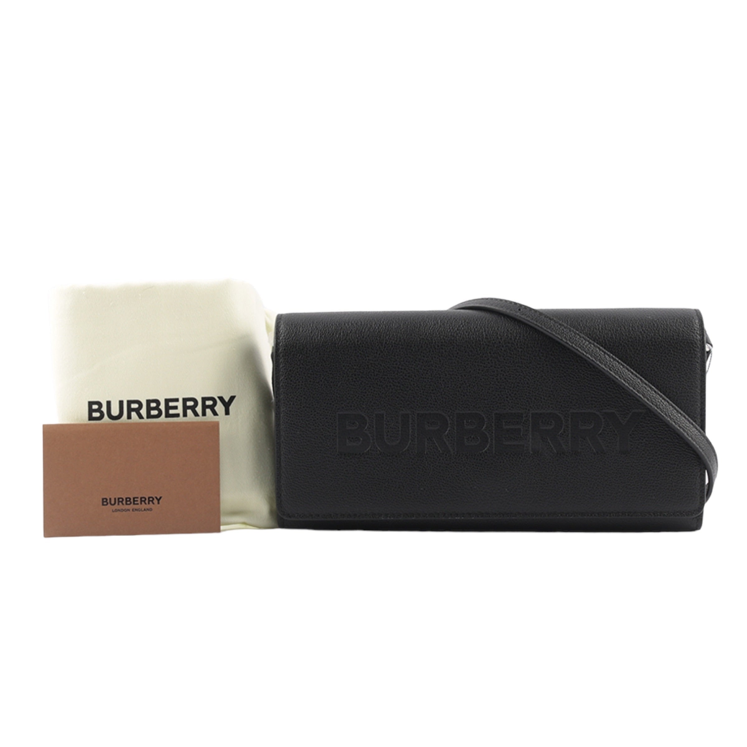 Bolso bandolera de piel Henley de Burberry, color negro