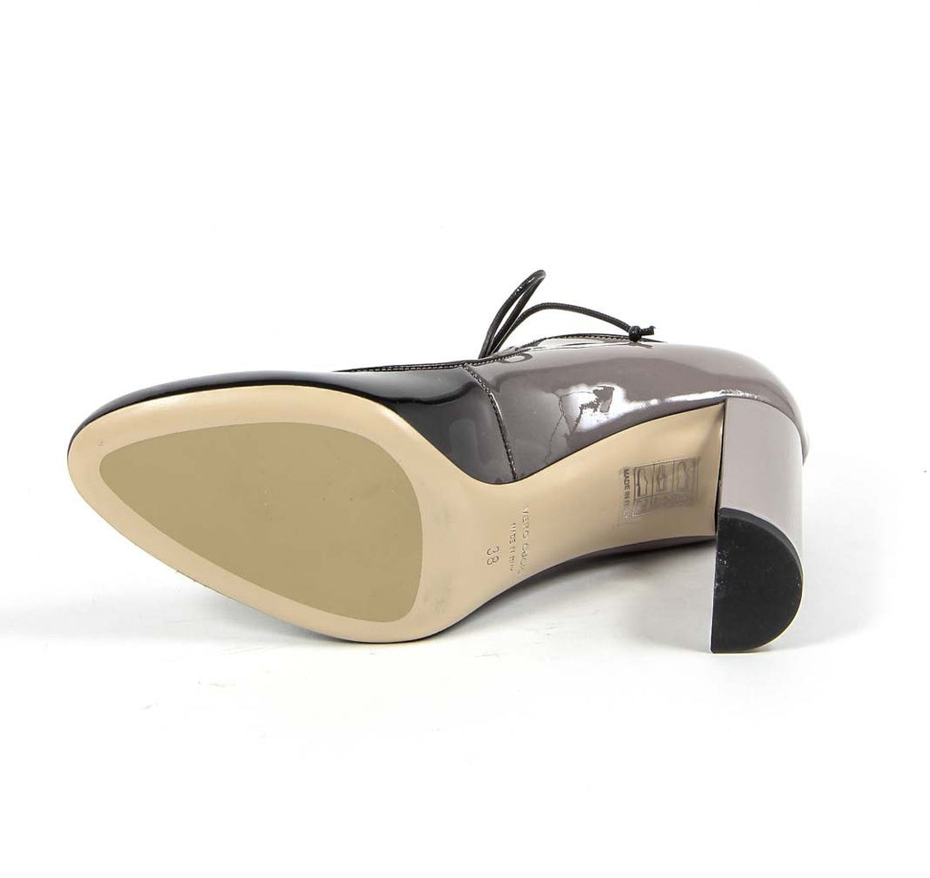 Zapatos de salón con cordones para mujer V 1969 Italia 3112338 VERN. SFUMATO NERO-GRIGIO