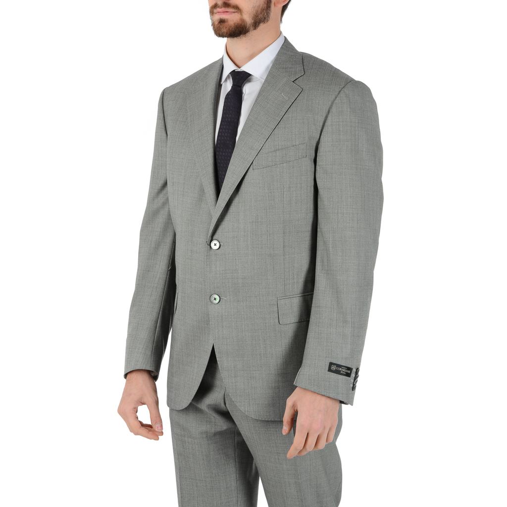 Corneliani Mens Suit Long Sleeves Grey Super 160's