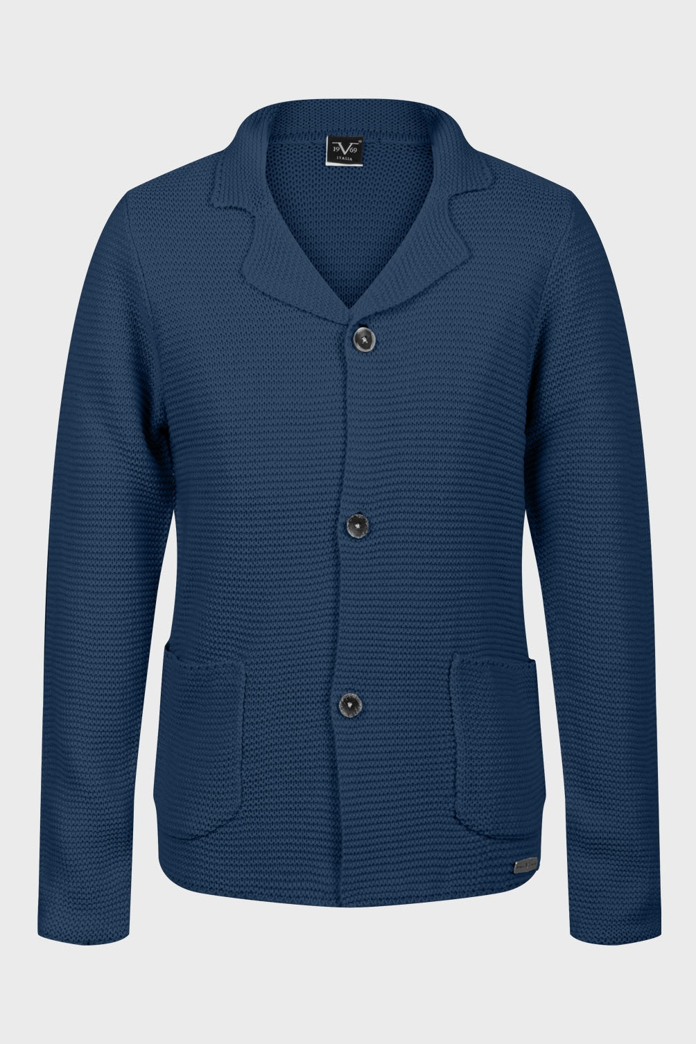 19V69 Italia Cárdigan para hombre Azul JOEY AZUL MARINO
