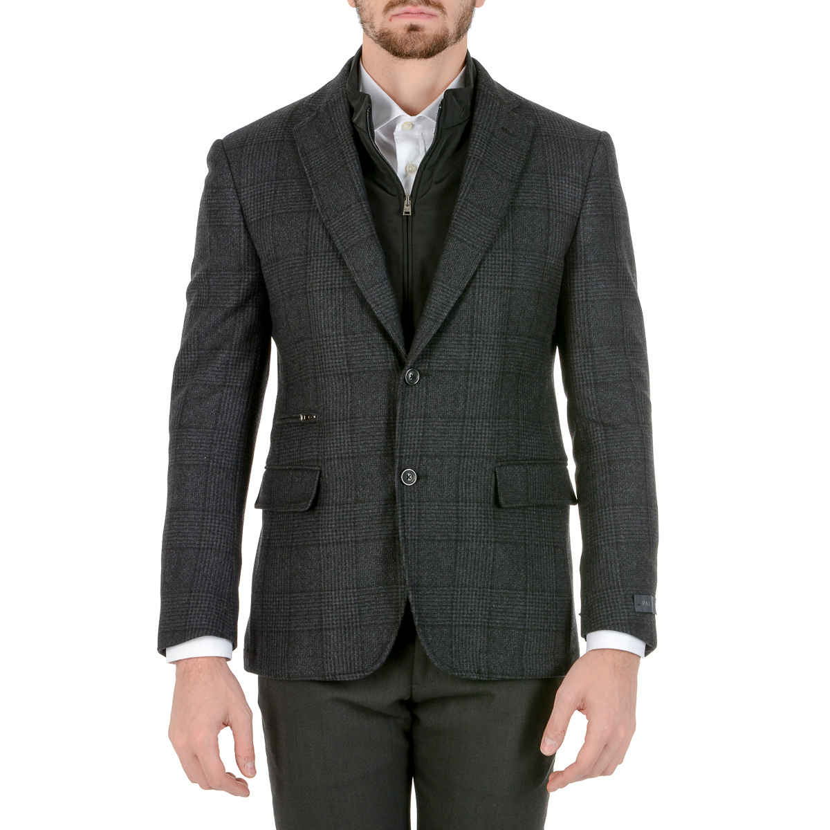 Chaqueta Pal Zileri para hombre, manga larga, gris oscuro
