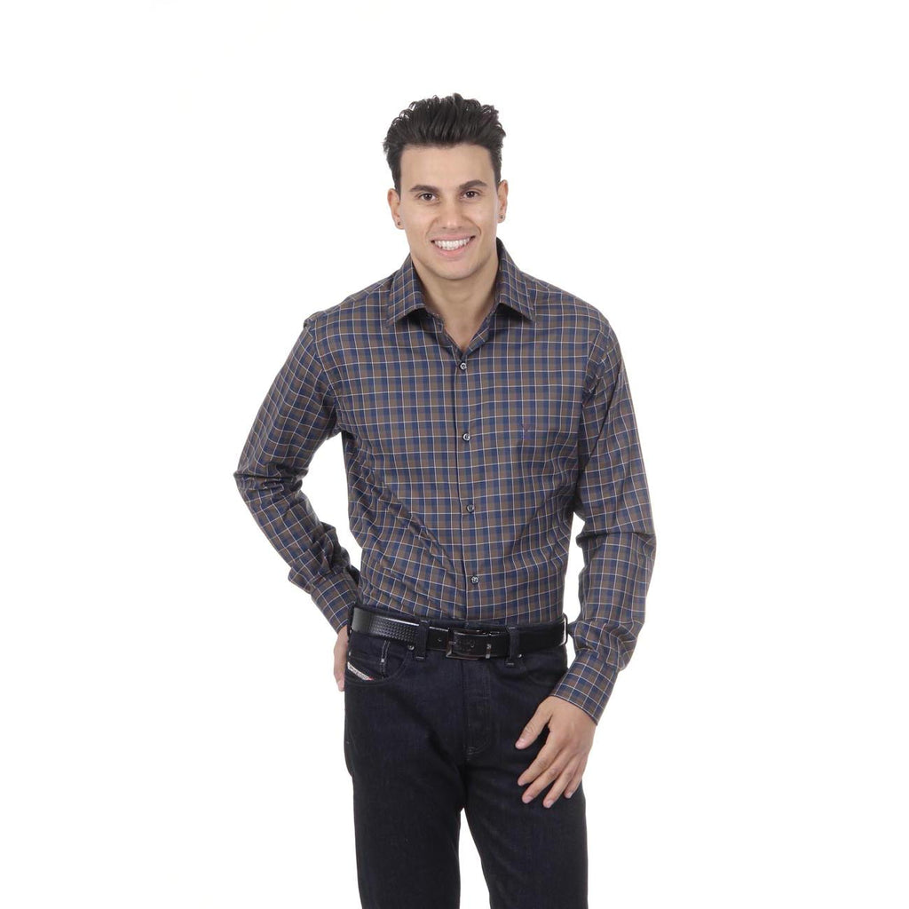 Camisa clásica moderna de corte italiano para hombre V 1969, talla 377 VAR. 031