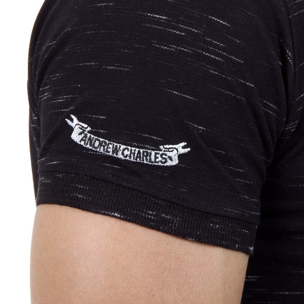 Andrew Charles Mens Polo Short Sleeves Black THOMAS