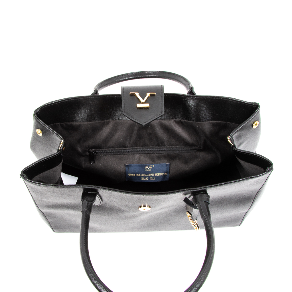 Bolso de mano para mujer V 1969 Italia negro TURNER