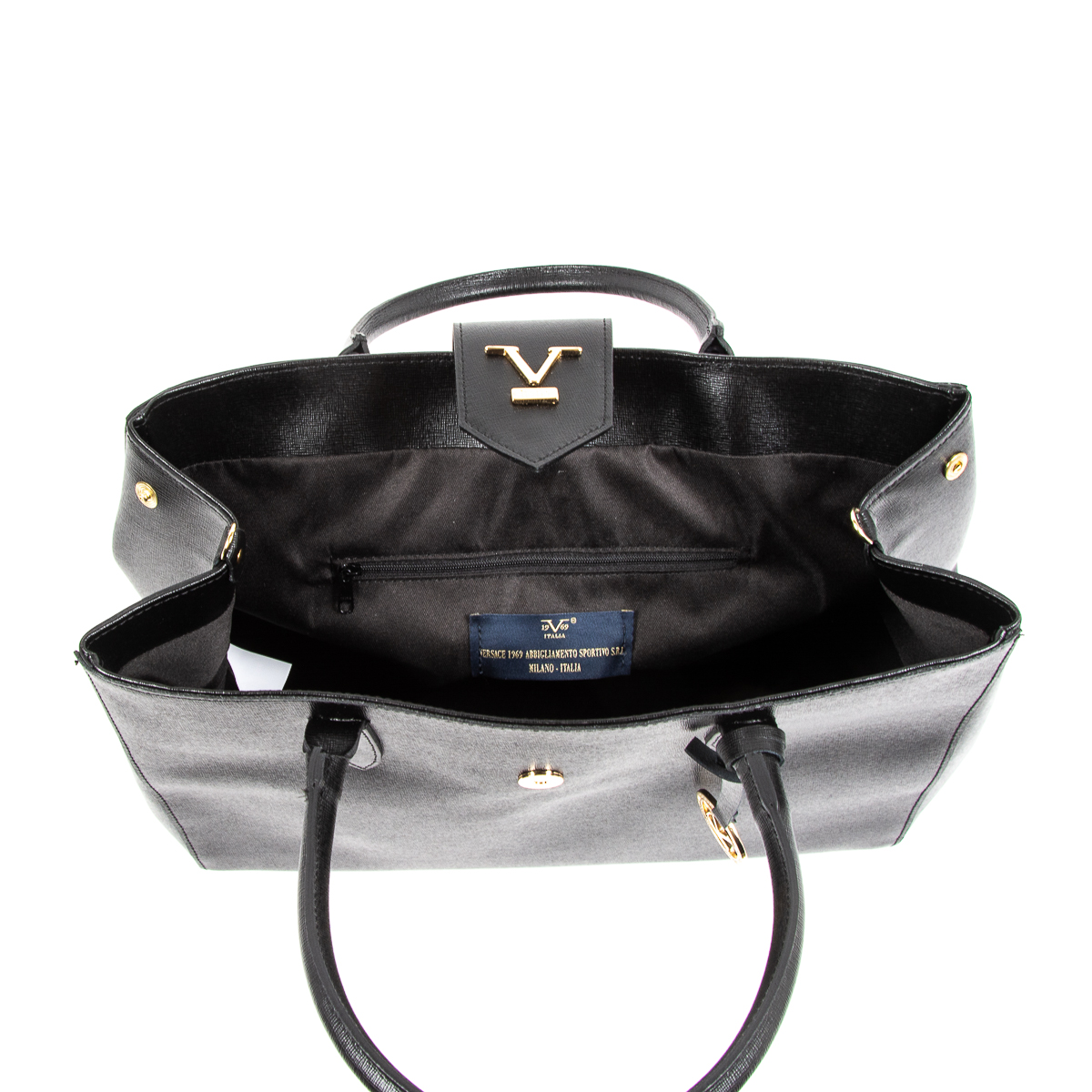 Bolso de mano para mujer V 1969 Italia negro TURNER