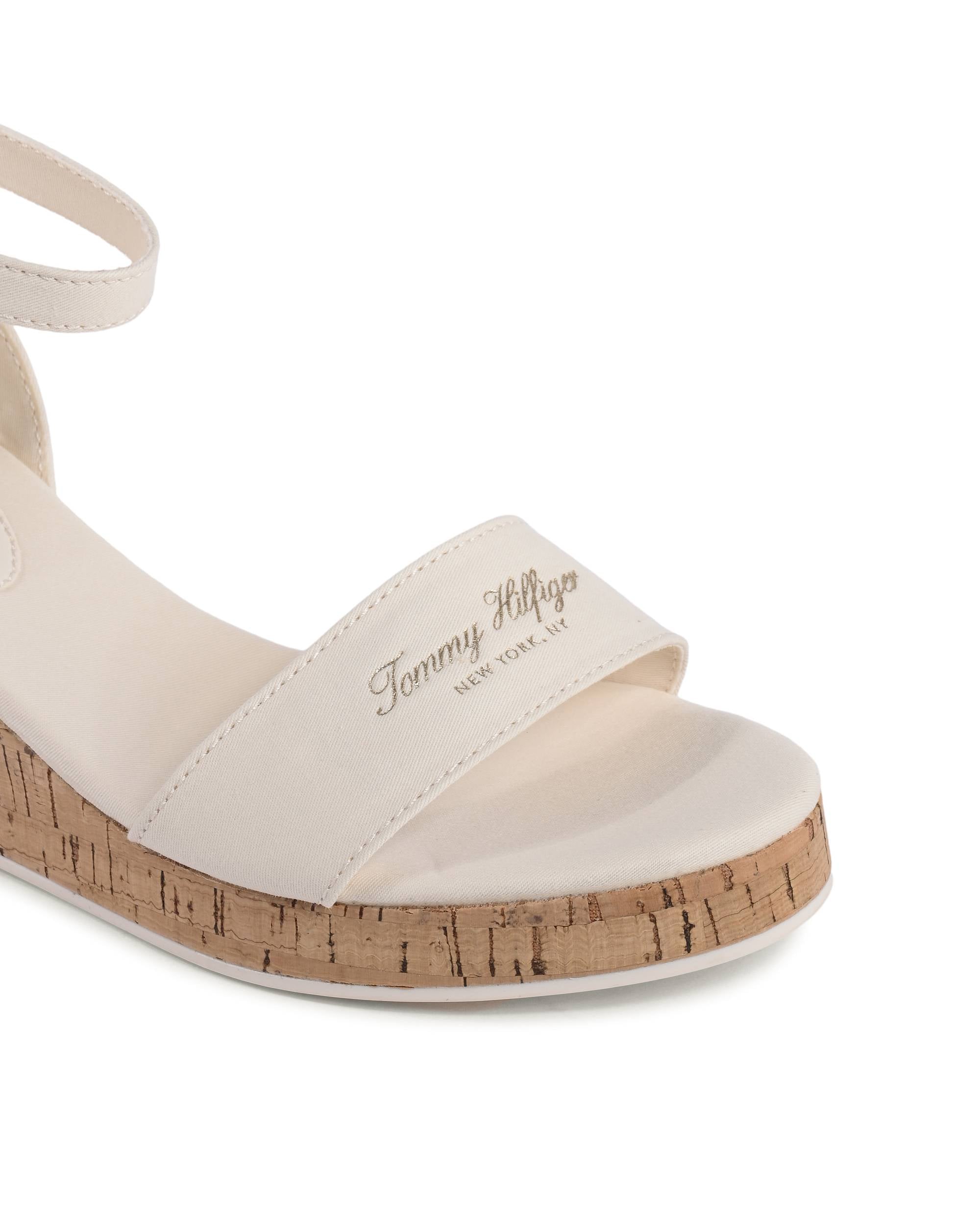 Tommy Hilfiger - Sandalias de cuña para mujer, color beige, FW0FW07969AEF
