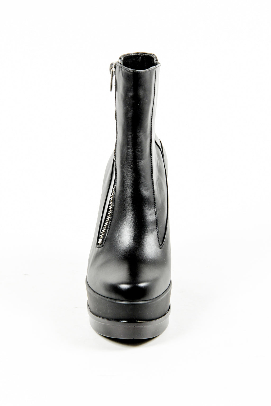Robert Clergerie Paris Bota de tobillo con cuña para mujer SENCIO VEAU LISSE NOIR DBL POUDRE