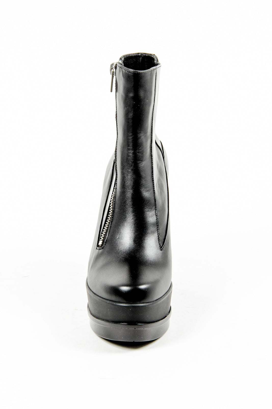 Robert Clergerie Paris Bota de tobillo con cuña para mujer SENCIO VEAU LISSE NOIR DBL POUDRE