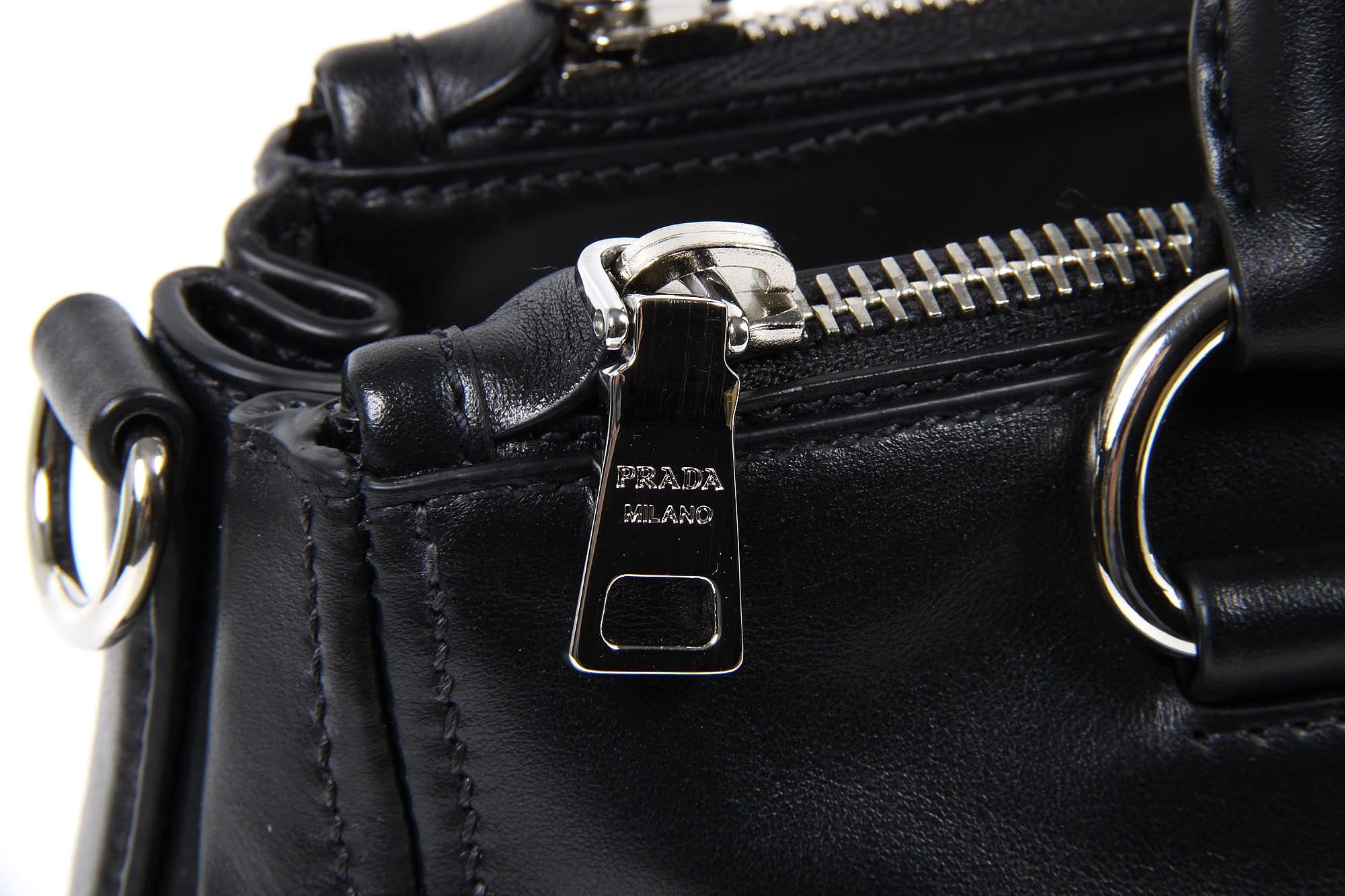 Bolso de compras Prada BN2866 Nero Soft Calf