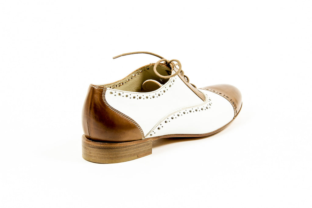 Kiton Brogue Mujer D35803 VINAP CASTANO PRESTIGE BIANCO
