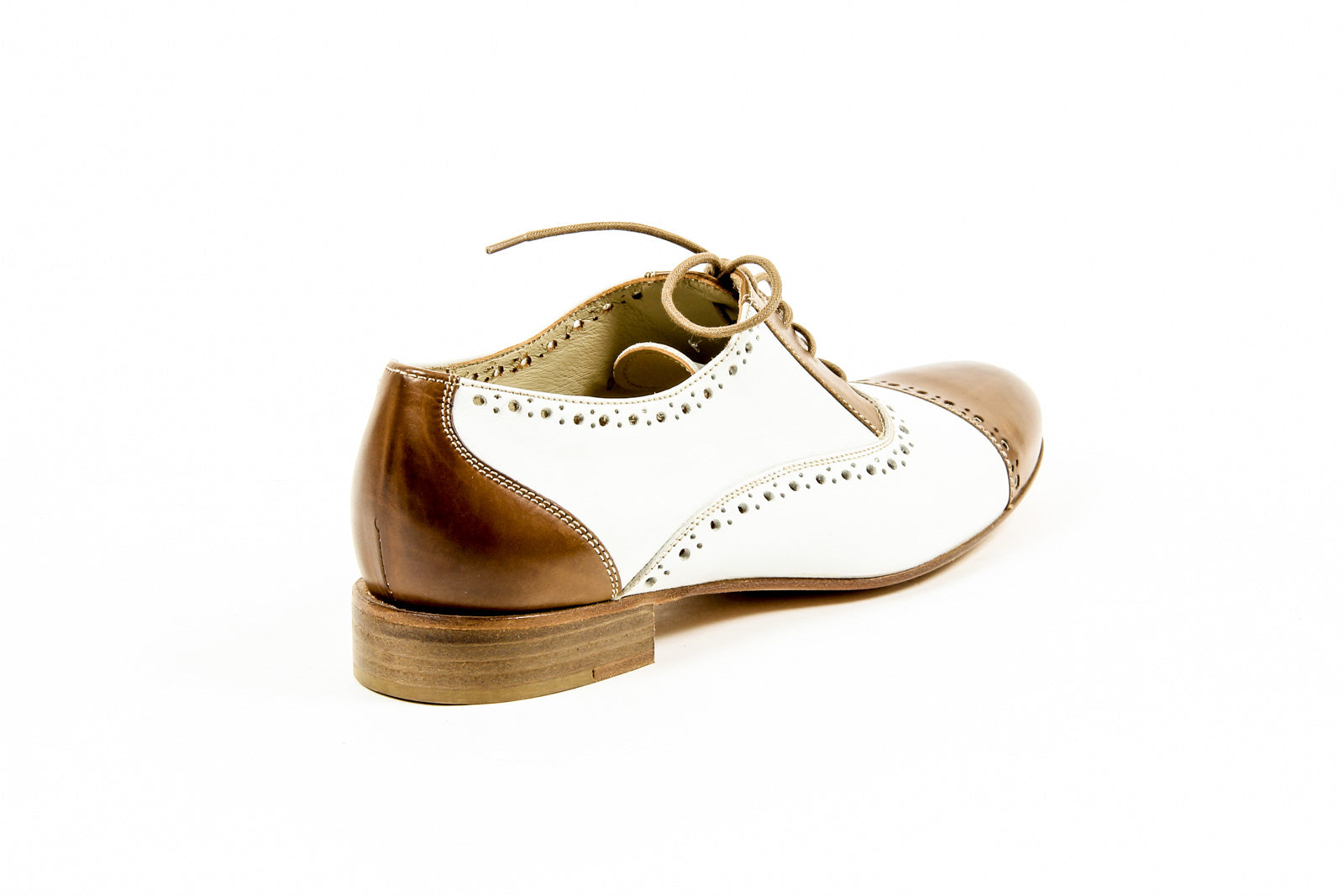 Kiton Brogue Mujer D35803 VINAP CASTANO PRESTIGE BIANCO
