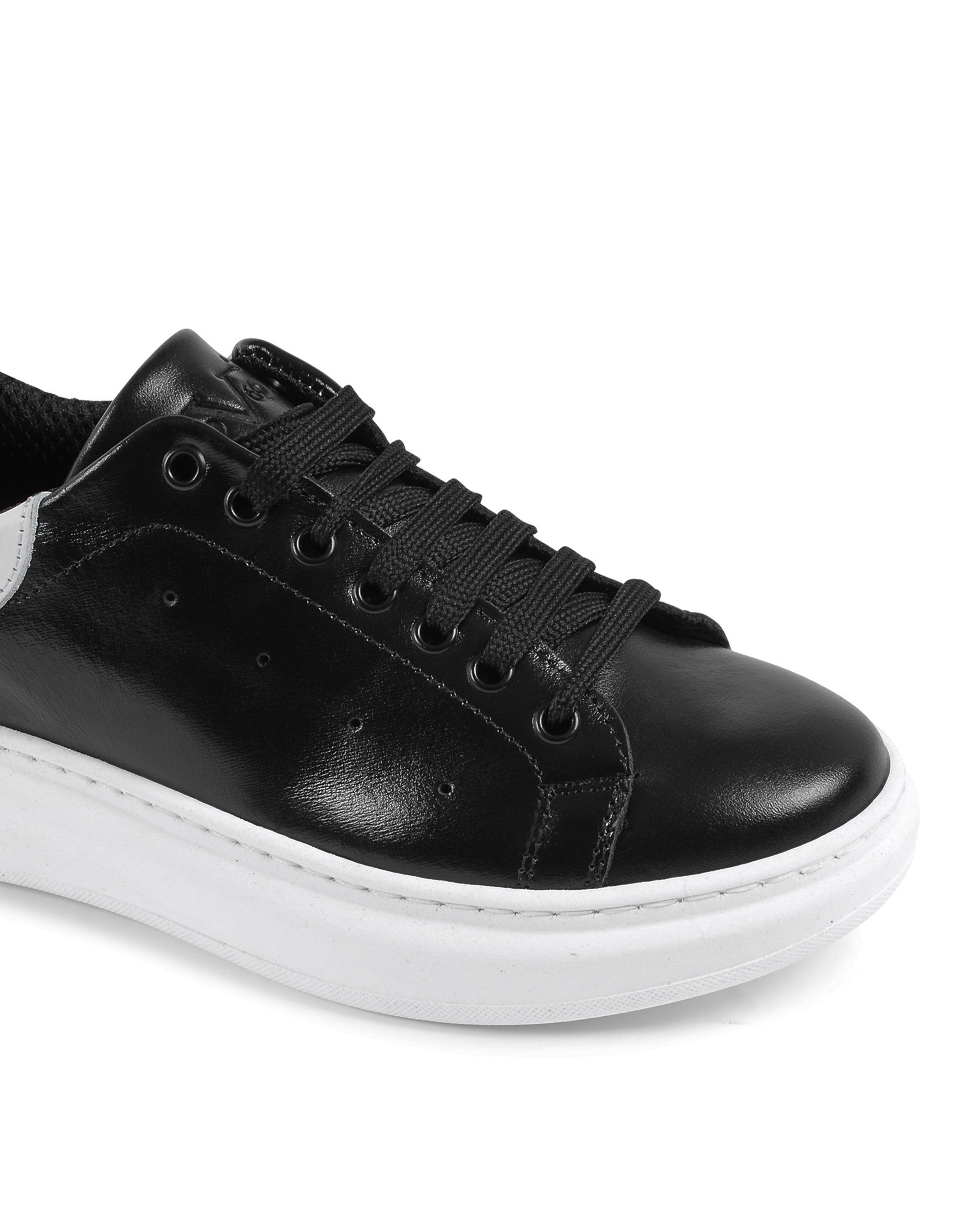 19V69 Italia Mens Sneaker Black White 720 PELLE NERO PELLE BIANCO