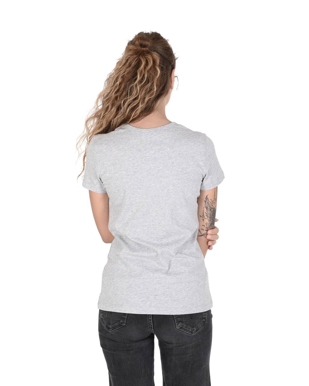 Camiseta de mujer Love Moschino W 4 F73 69 M 3876 A966 MEL.GRIS CLARO